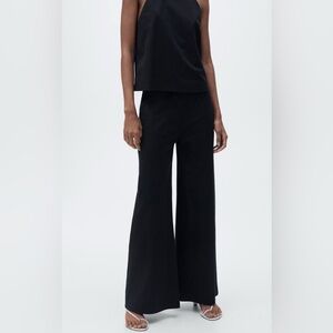 MANGO Cropped Palazzo Pants and halter-neck top set